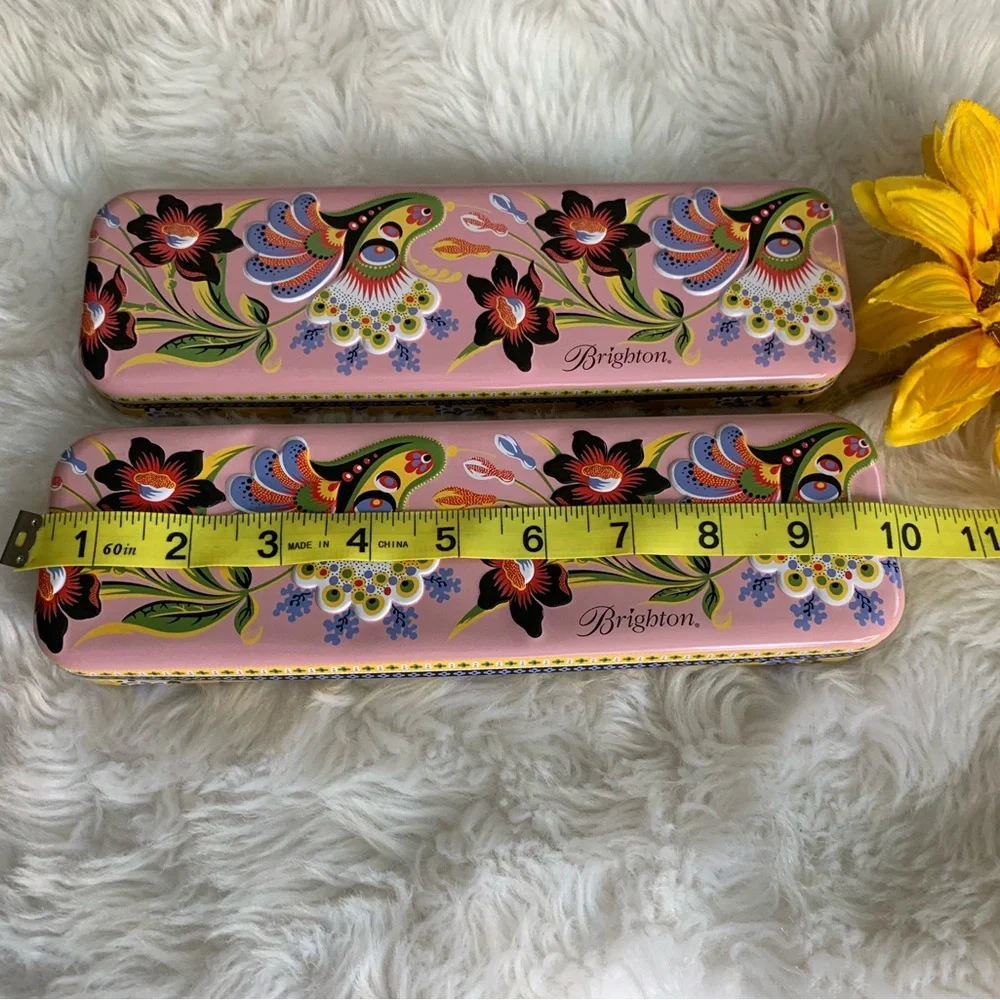 BRIGHTON Bird design rectangle Storage tins(2) VVGUC+++